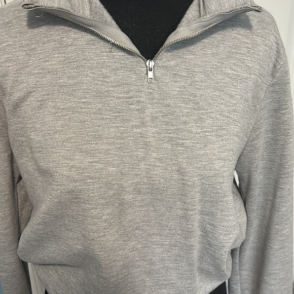 Fashion Nova Grey Quarter Zip Sweatshirt - Picture 4 of 5
